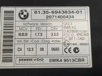 Second-hand car spare part electronic module for bmw 3 coupé (e92) 320 d oem iam references 61356943834  6943834