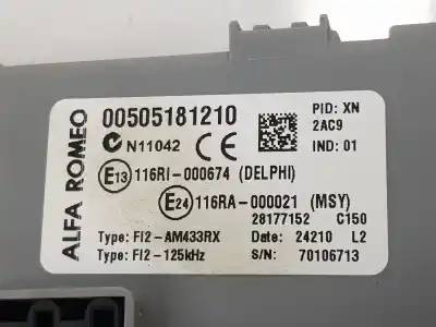 Peça sobressalente para automóvel em segunda mão caixa de fusíveis e relés por alfa romeo mito (955_) 1.4 multiair (955axn1b) referências oem iam 505181210  505181210