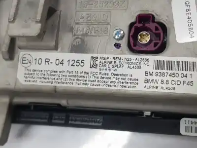 Piesă de schimb auto la mâna a doua ecran display multifuncțional displei pentru bmw serie 2 active tourer (f45) 2.0 16v turbodiesel referințe oem iam 65509387450 9387450 
