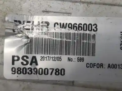 Second-hand car spare part intercooler for citroen c3 2 1.6 bluehdi 75ch manual oem iam references 9803900780