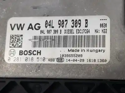 Second-hand car spare part ecu engine control for seat leon (5f1) 1.6 tdi oem iam references 04l907309b  04l907309b