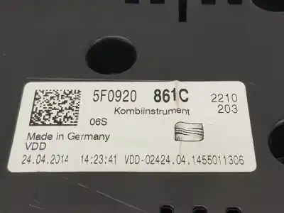 Second-hand car spare part dashboard for seat leon (5f1) 1.6 tdi oem iam references 5f0920861c  5f0920861c