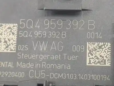 Second-hand car spare part electronic module for seat leon (5f1) 1.6 tdi oem iam references 5q4959392b