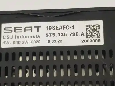 Second-hand car spare part electronic module for seat arona 1.0 tsi oem iam references 575035736a  575035736a