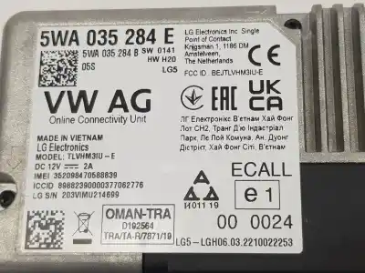 Second-hand car spare part electronic module for seat arona 1.0 tsi oem iam references 5wa035284e  5wa035284e
