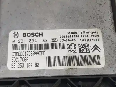 Peça sobressalente para automóvel em segunda mão centralina de motor uce por peugeot 3008 1.6 blue-hdi fap referências oem iam 9825318080 9825318080 