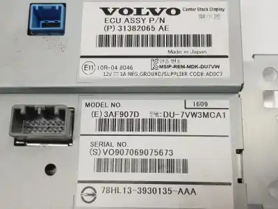 Second-hand car spare part multifunction display for volvo xc60 2.0 d oem iam references 31382065  31382065