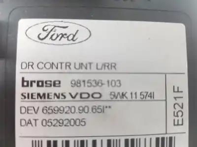 Автозапчастина б/у двиг скла задне ліво для ford focus c-max (dm2) 1.6 tdci посилання на oem iam 1430350  6m5t14b532aa
