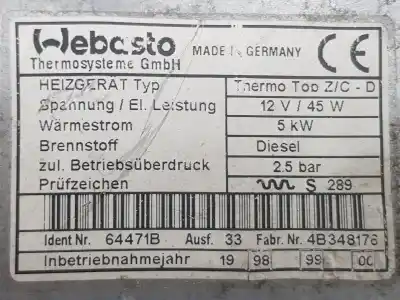 Second-hand car spare part full normal heating for bmw 3 (e46) 320 d oem iam references 64126915831  64126915831