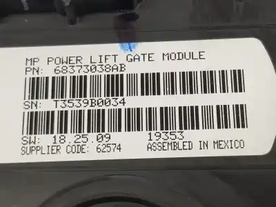 Second-hand car spare part electronic module for jeep compass (mp, m6, mv, m7) 1.4 multiair oem iam references 68373038ab  68373038ab