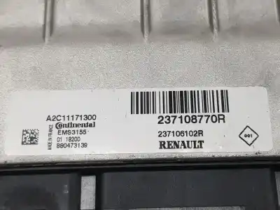 Second-hand car spare part ecu engine control for renault captur 1.2 tce energy oem iam references 237108770r  237108770r