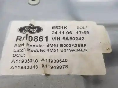 Автозапчасти б/у регулятор стекла переднего правого за ford focus ii sedán (db_, fch, dh) 1.8 tdci ссылки oem iam 1736144  4m51b23200bg