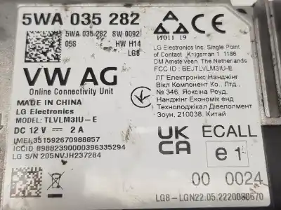 Second-hand car spare part electronic module for seat arona 1.0 tsi oem iam references 5wa035282  5wa035282
