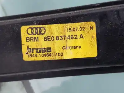 Second-hand car spare part passenger side right window regulator for audi a4 b6 (8e2) 2.0 oem iam references 8e0837462a  8e0837462c