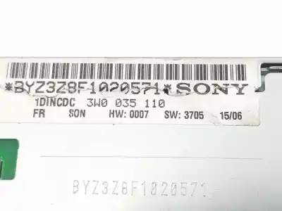 Автозапчастина б/у аудіо система / радіо cd для bentley continental gt básico посилання на oem iam 3w0035110  3w0035110