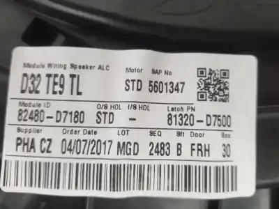 Автозапчасти б/у регулятор стекла переднего правого за hyundai tucson (tl, tle) 1.6 gdi ссылки oem iam 82481d7010  82481d7010