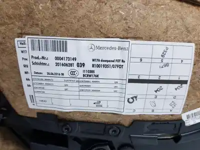 Автозапчасти б/у обивка задней правой двери за clase c clase a 2.1 cdi ссылки oem iam a1767303400  a1767303400