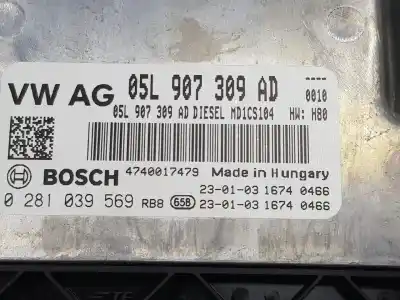 Second-hand car spare part ecu engine control for volkswagen t6.1 transporter furgón 2.0 tdi oem iam references 05l907309ad