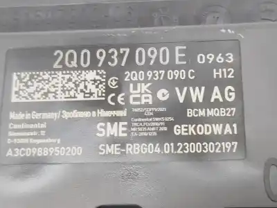 Second-hand car spare part electronic module for volkswagen t6.1 transporter furgón 2.0 tdi oem iam references 2q0937090e