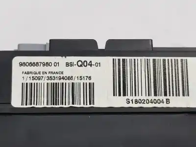 Second-hand car spare part fuse box unit for citroen c4 picasso ii 1.6 bluehdi 120 oem iam references 9806687980  9806687980
