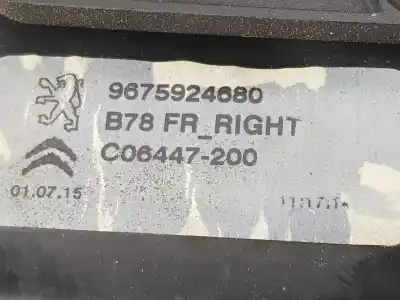 Second-hand car spare part passenger side right window regulator for citroen c4 picasso ii 1.6 bluehdi 120 oem iam references 9675924680  9675924680