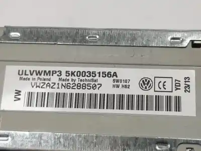 Автозапчасти б/у аудиосистема / радио cd за volkswagen caddy ka/kb (2c) 1.6 tdi ссылки oem iam 5k0035156a