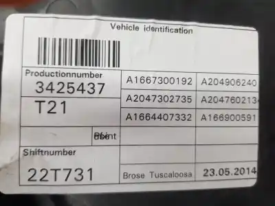Автозапчастина б/у регулятор склона задній лівий для clase c clase m 3.0 cdi посилання на oem iam a1667300179  a1667300179