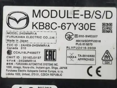 Second-hand car spare part electronic module for mazda cx5 2.2 turbodiesel oem iam references kb8c67y30e  kb8c67y30e