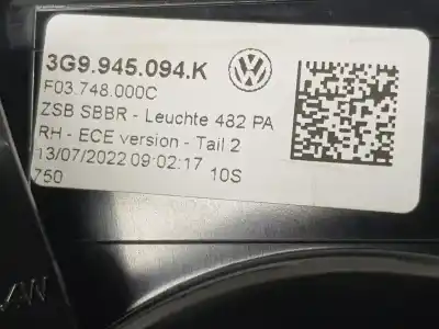 Автозапчасти б/у внутренний правый задний фонарь за volkswagen passat variant (cb5) business ссылки oem iam 3g9945094k  3g9945094k