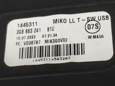 Автозапчасти б/у центральный подлокотник за volkswagen passat variant 2.0 tdi ссылки oem iam 3g8863241  3g0864207a