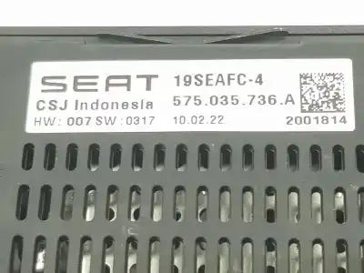 Second-hand car spare part electronic module for seat ibiza 1.0 tsi oem iam references 575035736a  575035736a