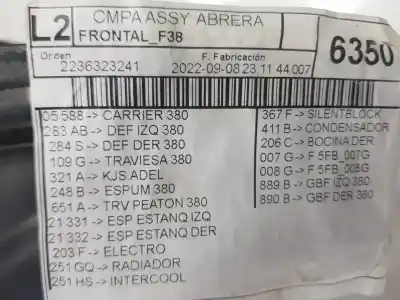 Tweedehands auto-onderdeel versterking van de voorbumper voor cupra leon 2.0 tdi oem iam-referenties 5fa807109g  5fa807651