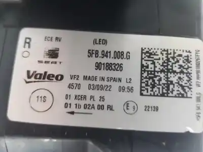 Автозапчастина б/у права фа для cupra leon 1.4 tsi híbrido посилання на oem iam 5fb941008g  5fb941008g
