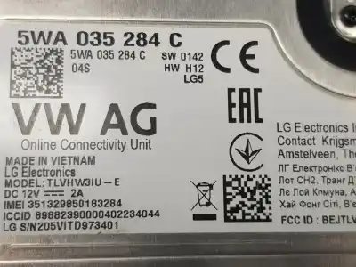 Pezzo di ricambio per auto di seconda mano modulo elettronico per cupra sin definir sin definir riferimenti oem iam 5wa035284c  5wa035284c