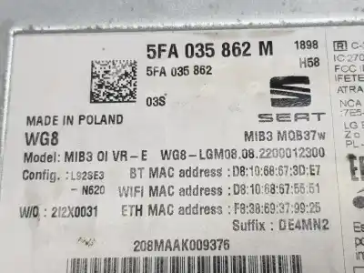 Автозапчасти б/у аудиосистема / радио cd за cupra sin definir sin definir ссылки oem iam 5fa035862m