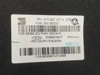 Автозапчастина б/у оббівка багажника для cupra leon 1.4 tsi híbrido посилання на oem iam 5fe867427a  5fe867427a