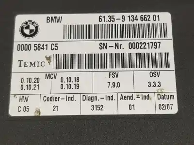 Peça sobressalente para automóvel em segunda mão módulo eletrônico por bmw x5 (e70) 3.0 si referências oem iam 61359134662  61359134662