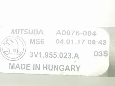 Автозапчастина б/у двигатель передніх склоочисників для skoda superb berlina 3v3 active посилання на oem iam 3v1955023a  3v1955023a