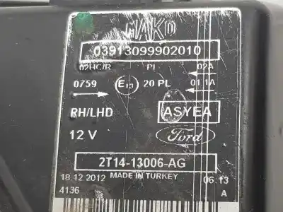 Автозапчасти б/у правая фара за ford transit connect (tc7) 1.8 tdci cat ссылки oem iam 1346497  1346497