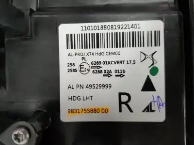 Автозапчастина б/у права фа для ds 7 crossback híbrido 220 kw посилання на oem iam 9831755880  1649206080