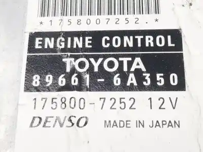 Pezzo di ricambio per auto di seconda mano centralina motore per toyota land cruiser (j12) 3.0 turbodiesel riferimenti oem iam 896616a350 896616a350 