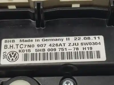 Second-hand car spare part climate control for volkswagen caddy ka/kb (2c) 1.6 tdi oem iam references 7n0907426at  7n0907426ch