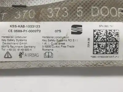 Автозапчасти б/у подушка безопасности передняя левая шторка безопасности за seat leon (5f1) 1.6 tdi ссылки oem iam 5f4880741  5f4880741