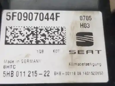 Автозапчасти б/у климат-контроль за seat leon (5f1) 1.6 tdi ссылки oem iam 5f0907044f  5f0907044f