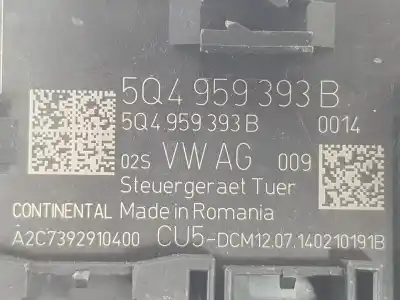 Second-hand car spare part electronic module for seat leon (5f1) 1.6 tdi oem iam references 5q4959393b  5q4959393b