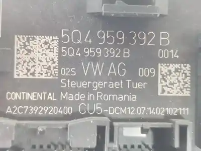 Автозапчастина б/у електронний модуль для seat leon (5f1) 1.6 tdi посилання на oem iam 5q4959392b  5q4959392b