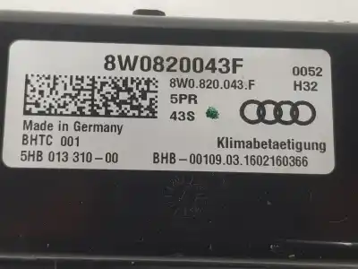Автозапчастина б/у клімат-контроль для audi a4 b9 avant (8w5, 8wd) 3.0 tdi посилання на oem iam 8w0820043f  8w0820043f