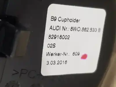 Автозапчастина б/у центральний подлокник для audi a4 b9 avant (8w5, 8wd) 3.0 tdi посилання на oem iam 8w1863241b  8w1863241b