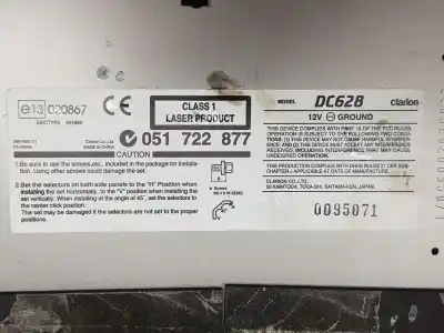 Автозапчастина б/у аудіо система / радіо cd для audi s3 (8l) 1.8 t (165kw) 224 cv / 165 kw посилання на oem iam   dc628