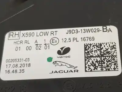 Second-hand car spare part right headlight for jaguar ipace el oem iam references t4k10155  t4k10155